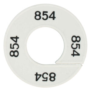 Maatring 854 wit zwart 9cm