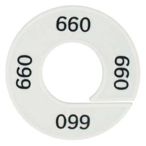 Maatring 660 wit zwart 9cm