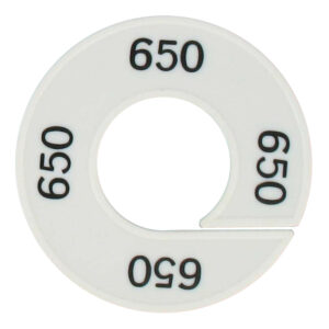 Maatring 650 wit zwart 9cm