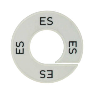 Maatring ES wit zwart 9cm