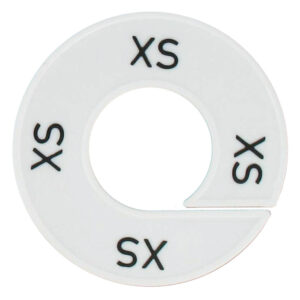 Maatring XS wit zwart 9cm