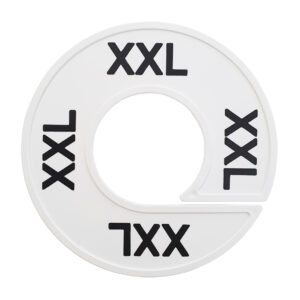 Maatring XXL wit zwart 9cm