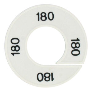 Maatring 180 wit zwart 9cm