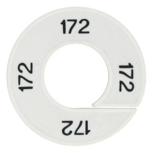 Maatring 172 wit zwart 9cm