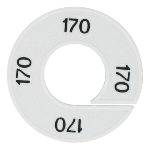 Maatring 170 wit zwart 9cm