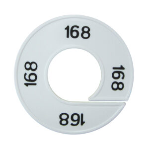 Maatring 168 wit zwart 9cm