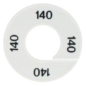Maatring 140 wit zwart 9cm