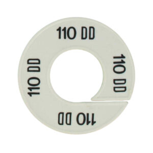 Maatring 110DD wit zwart 9cm