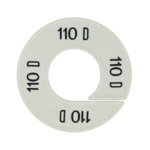 Maatring 110D wit zwart 9cm