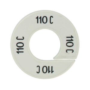 Maatring 110C wit zwart 9cm