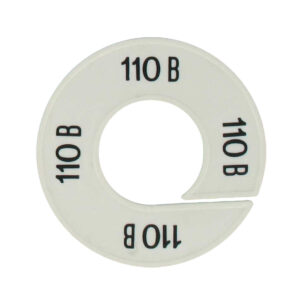 Maatring 110B wit zwart 9cm