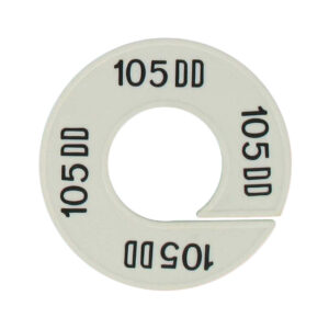 Maatring 105DD wit zwart 9cm