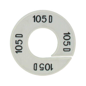 Maatring 105D wit zwart 9cm