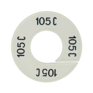 Maatring 105C wit zwart 9cm