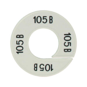 Maatring 105B wit zwart 9cm