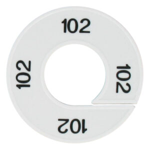 Maatring 102 wit zwart 9cm