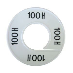 Maatring 100H wit zwart 9cm