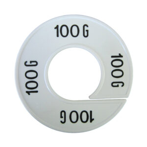 Maatring 100G wit zwart 9cm