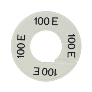 Maatring 100E wit zwart 9cm