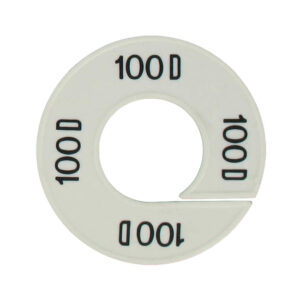 Maatring 100D wit zwart 9cm