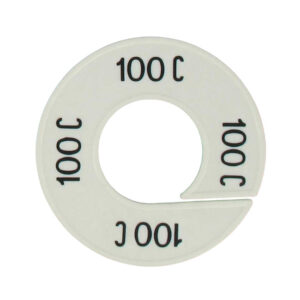 Maatring 100C wit zwart 9cm