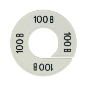 Maatring 100A wit zwart 9cm