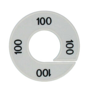 Maatring 100 wit zwart 9cm