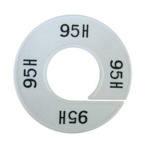 Maatring 95G wit zwart 9cm