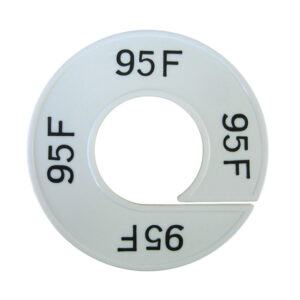 Maatring 95F wit zwart 9cm