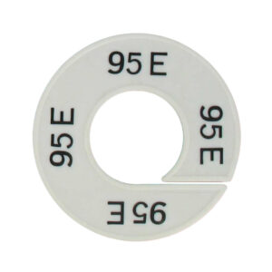 Maatring 95E wit zwart 9cm