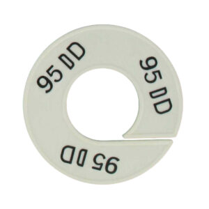 Maatring 95DD wit zwart 9cm