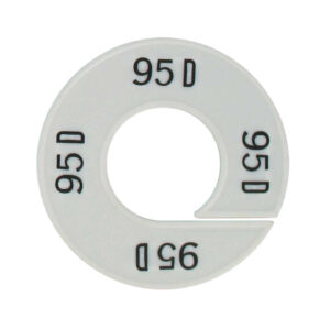 Maatring 95D wit zwart 9cm