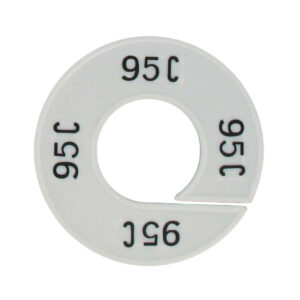 Maatring 95C wit zwart 9cm