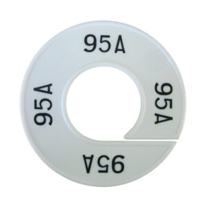 Maatring 95A wit zwart 9cm