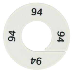 Maatring 93 wit zwart 9cm