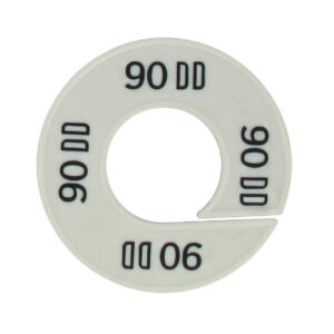 Maatring 90DD wit zwart 9cm