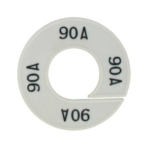 Maatring 90A wit zwart 9cm