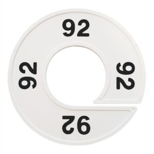 Maatring 90 wit zwart 9cm