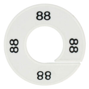 Maatring 88 wit zwart 9cm