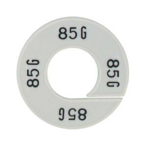 Maatring 85G wit zwart 9cm