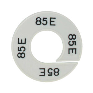 Maatring 85E wit zwart 9cm