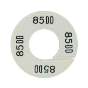 Maatring 85DD wit zwart 9cm