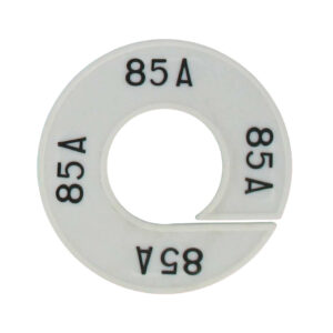 Maatring 85A wit zwart 9cm