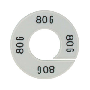 Maatring 80G wit zwart 9cm