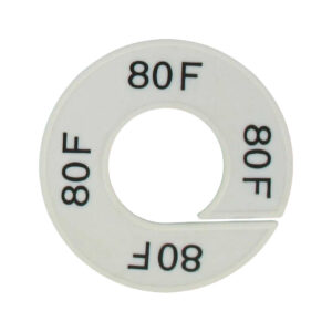 Maatring 80F wit zwart 9cm