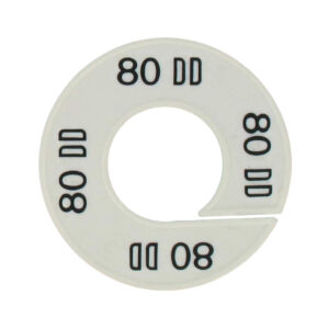 Maatring 80DD wit zwart 9cm