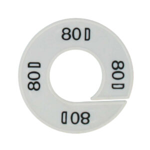 Maatring 80D wit zwart 9cm