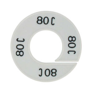 Maatring 80C wit zwart 9cm