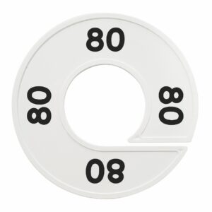 Maatring 80 wit zwart 9cm