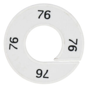 Maatring 76 wit zwart 9cm